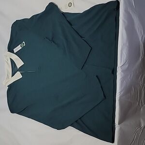 Threads 4 Thought L/S Jabari Contrast Collar Heather Sea Dragon Size XXXL NWT